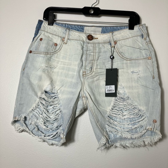 NEW!!!! One Teaspoon Brando Stevies Shorts Light‎ Wash High Waist Classic Sz 26 - Picture 1 of 11